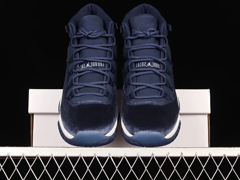 All categories Air Jordan Jordan series basketball shoes Air Jordan 11 pure original version Air Jordan 11 Velvet "Midnight Navy" AJ11 Joe 11 midnight blue AR0715-441